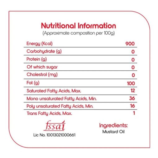 Fortune Fortune Premium Kachi Ghani Pure Mustard Oil, 500 ml Bottle - Image 6