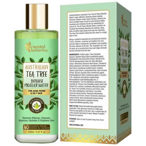 Oriental Botanics Australian Tea Tree Anti Acne Bi-Phase Micellar Water, 150 ml - Image 7