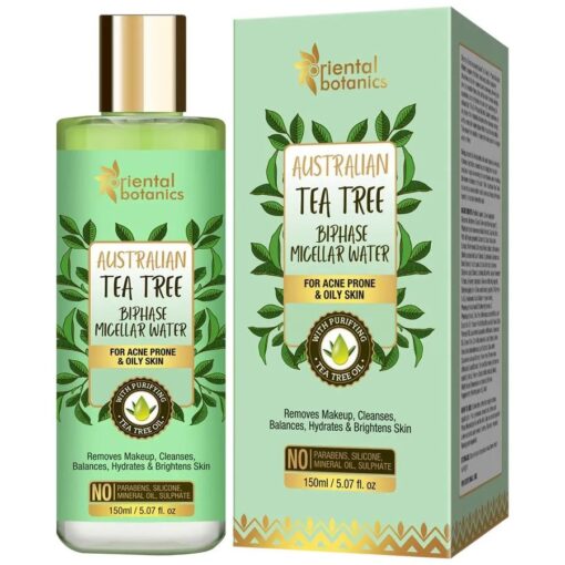 Oriental Botanics Australian Tea Tree Anti Acne Bi-Phase Micellar Water, 150 ml