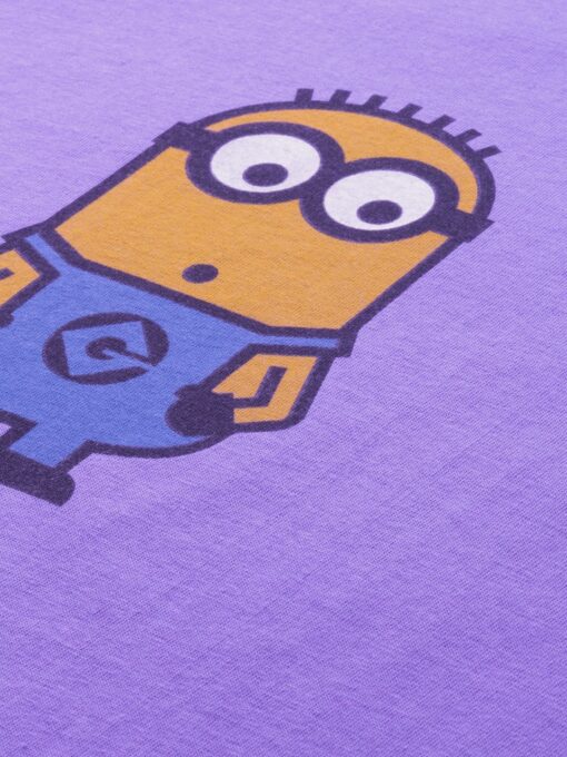 Men Purple Boxy Fit Printed Round Neck Pure Cotton T-Shirt - Image 4