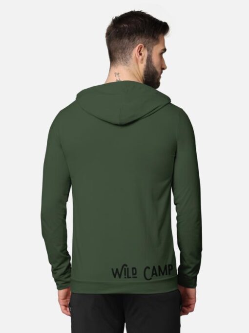 BULLMER Men Olive Cotton Blend Printed Single Sweatshirts - Image 2