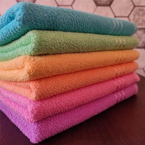 Cotton Bolls Textiles Cotton Hand Towel - 400 GSM 35x50 cm (Multicolor,Set of 6) - Image 3
