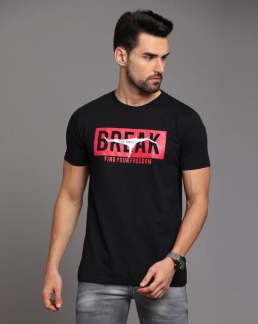 INCHH Men's Cotton Round Neck Printed Half Sleeve T-Shirt - Image 2