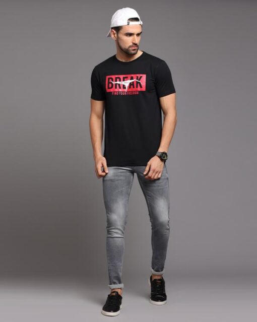 INCHH Men's Cotton Round Neck Printed Half Sleeve T-Shirt - Image 4