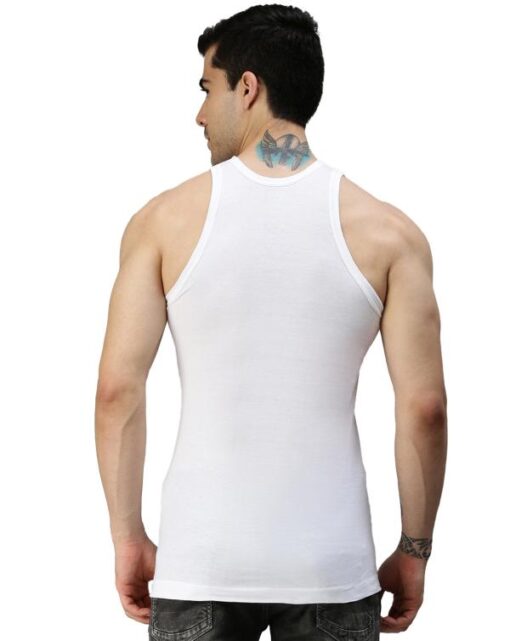 Lux Cozi White Vest for men's Pack of 2 - Image 3