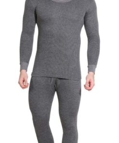 REVEXO Men Polycotton Top - Pyjama Set Thermal - L