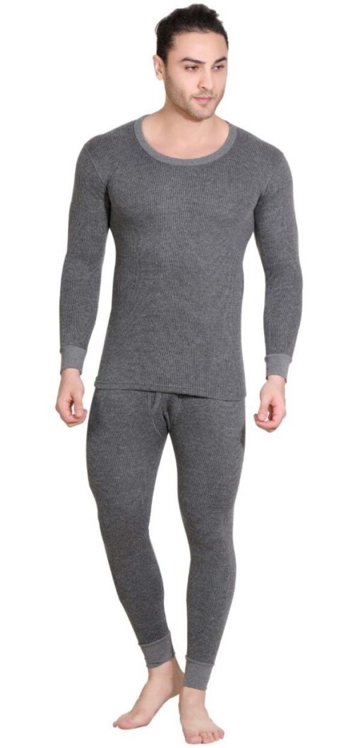 REVEXO Men Polycotton Top - Pyjama Set Thermal - L