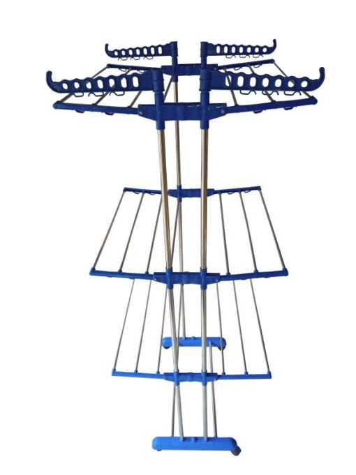 SHP SONI DOUBLE POLL 3 TIER PURE STAINLESS STEEL CLOTH DRYER STAND - Image 2