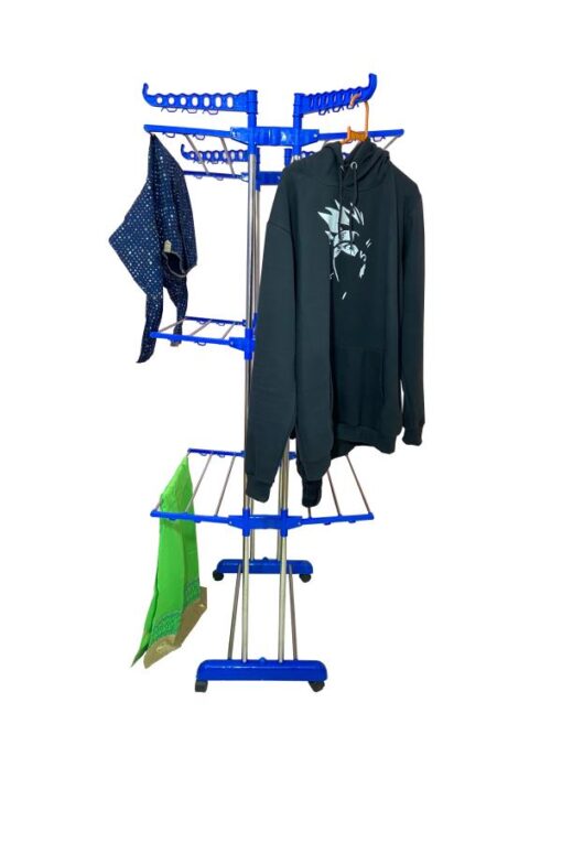 SHP SONI DOUBLE POLL 3 TIER PURE STAINLESS STEEL CLOTH DRYER STAND - Image 3