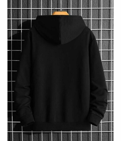 Smartees Men Full Sleeve Black Hooded Sweatshirt - Image 2