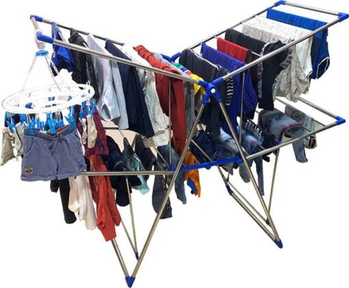 Tnc Blue Steel Floor Cloth Dryer Stand T-Cds-Bb2-00111 - Image 4