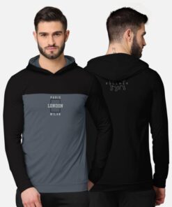 BULLMER Men Black Cotton Blend Printed Single Sweatshirts