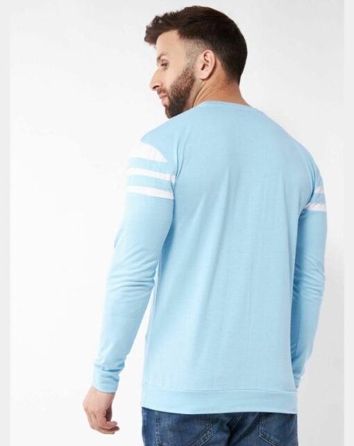 Gritstones Men Moss Black and White Color Round Neck Colorblock Cotton T-Shirt - Image 9