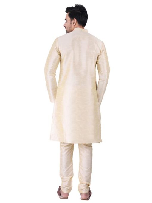 HUZUR Silk Kurta Pajama Set For Men l Ethnic Wear l Kurta Pyjama Set for men l Set - Image 4
