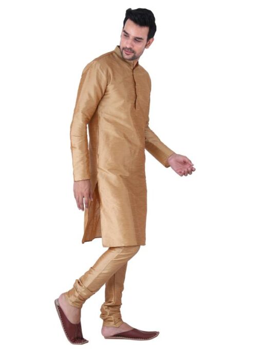 HUZUR Silk Kurta Pajama Set For Men l Ethnic Wear l Kurta Pyjama Set for men l Set - Image 3