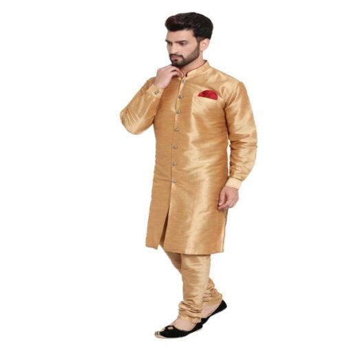 Huzur Silk Sherwani Set l Ethnic Wear l Sherwani Set for men l Set - Image 2