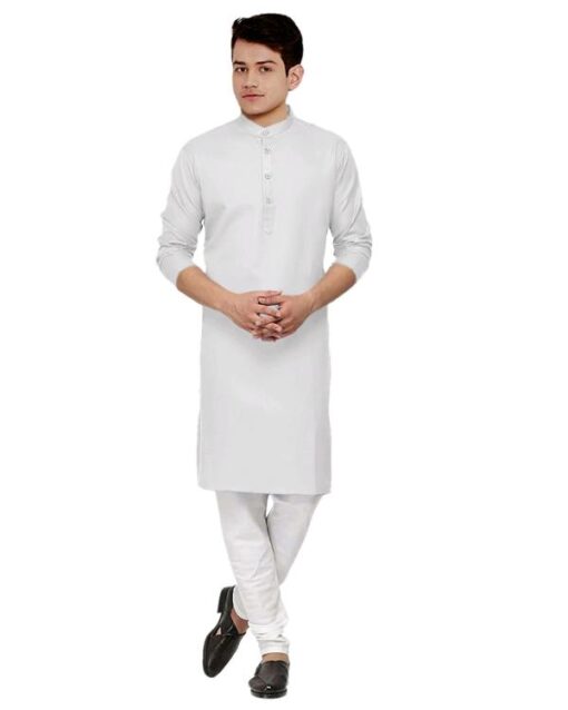 Krishna Boutique Present Men's Cotton Kurta With Pyjama - Image 2