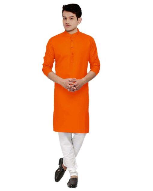 Krishna Boutique Present Men's Cotton Kurta With Pyjama - Image 4