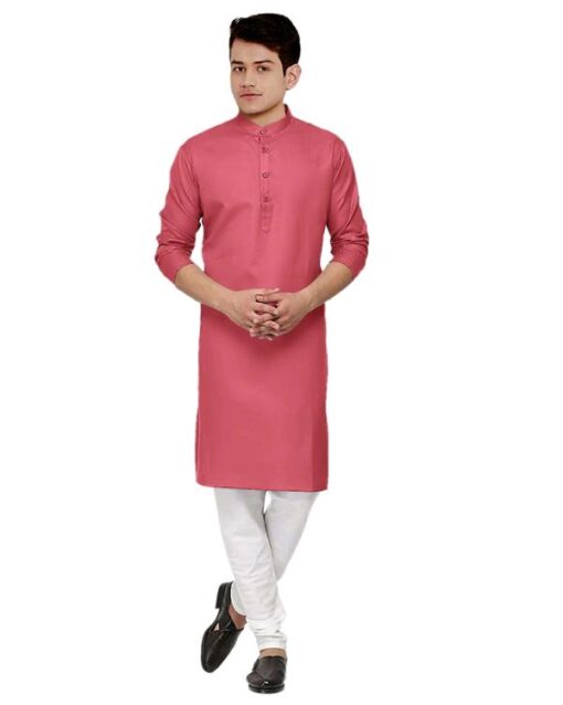 Krishna Boutique Present Men's Cotton Kurta With Pyjama - Image 9