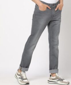 Mid-Wash Skinny Fit Jeans