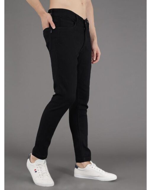 PODGE Men's Slim Fit Black Jeans - Image 3