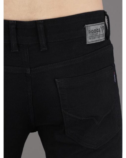 PODGE Men's Slim Fit Black Jeans - Image 5