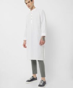 Slim Fit Kurta with Band Collar