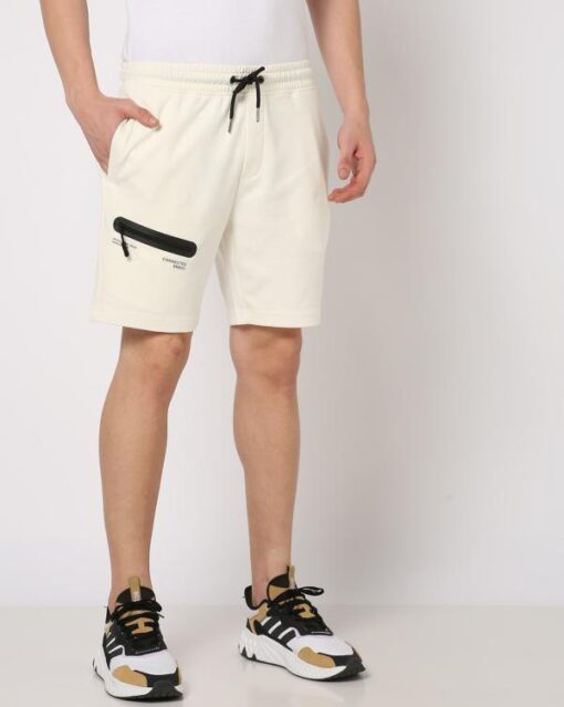 Drawstring Waist Flat-Front City Shorts - Image 6