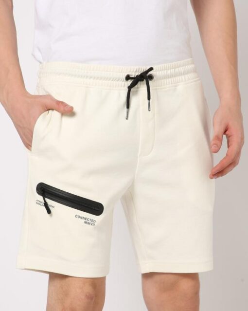 Drawstring Waist Flat-Front City Shorts - Image 5