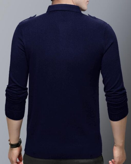 EYEBOGLER Mens Collar Neck Regular Fit Full Sleeve Sleeve T-Shirt - Image 3