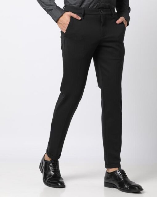Flat-Front Slim Fit Trousers