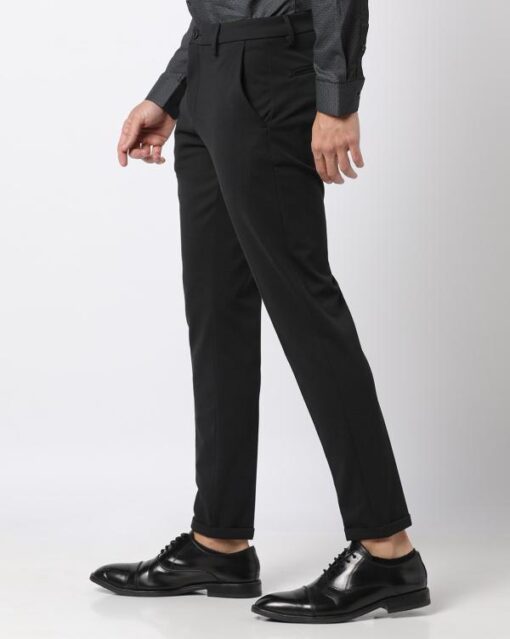 Flat-Front Slim Fit Trousers - Image 2