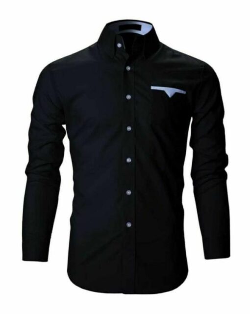 Life Roads Royal blue Pure Cotton Slim fit Casual shirt For Men - Image 2