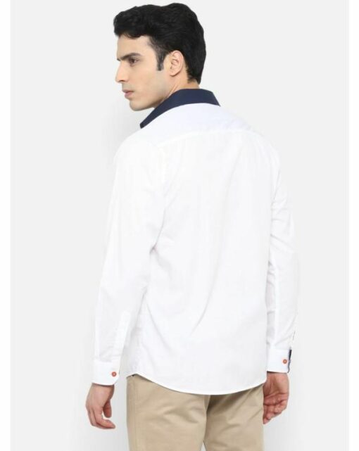 Life Roads Royal blue Pure Cotton Slim fit Casual shirt For Men - Image 6