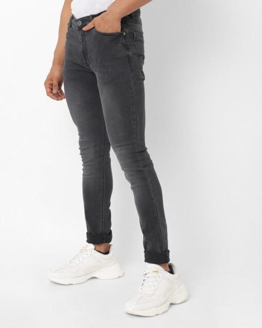Washed Skinny Fit Jeans - Image 4