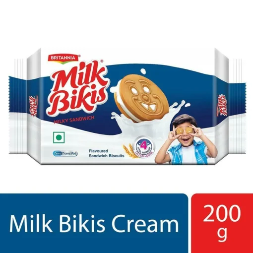 Britannia Milk Bikis Milky Sandwich Biscuits 200 g - Image 8