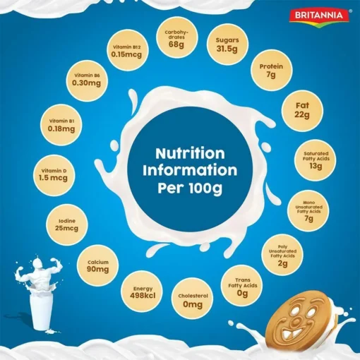 Britannia Milk Bikis Milky Sandwich Biscuits 200 g - Image 6