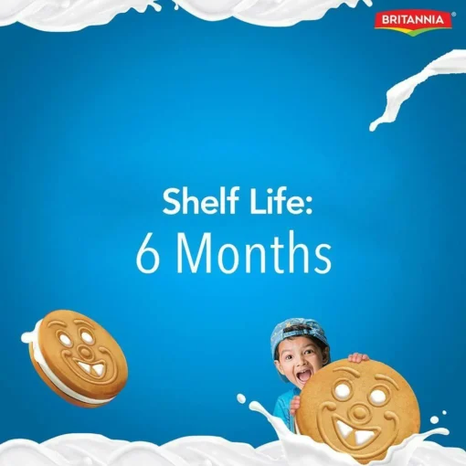 Britannia Milk Bikis Milky Sandwich Biscuits 200 g - Image 5