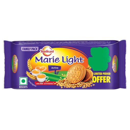 Sunfeast Active Marie Light Biscuits Family Pack 186 g