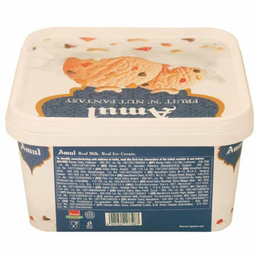 Amul Fruit 'N' Nut Fantasy Ice Cream 1 L (Tub) - Image 2