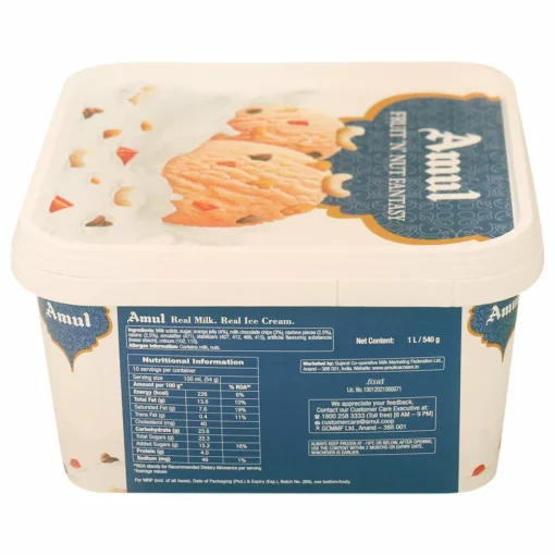 Amul Fruit 'N' Nut Fantasy Ice Cream 1 L (Tub) - Image 5