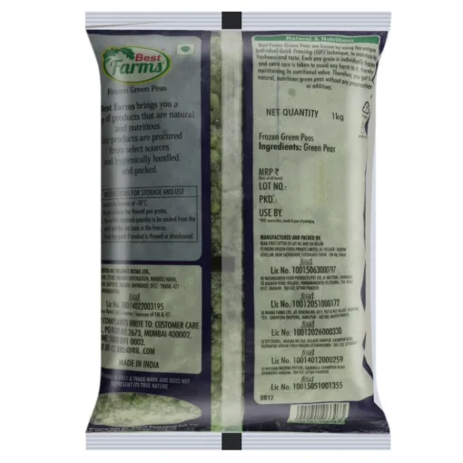 Best Farms Frozen Green Peas 1 kg - Image 2