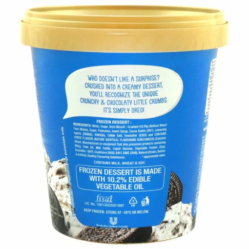 Kwality Wall's Oreo And Cream Ice Cream 700 ml (Tub) - Image 7