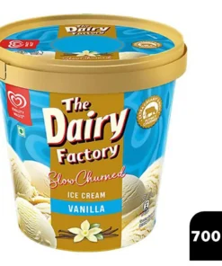 Kwality Wall's The Dairy Factory Slow Churned Vanilla Ice Cream Tub 700 ml