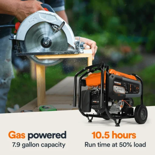10,000 / 8,000 Watt Generac Portable Generator With Electric Start – GP8000E - Image 5
